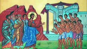 Исцеление десяти прокажённых. Евангелие от Луки 17:12