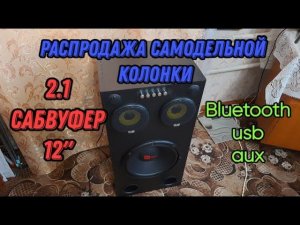 Распродажа новой самодельной колонки с сабвуфером 12 дюймов