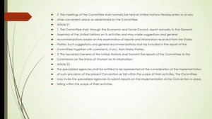 Convention on elimination of discrimination against women art 17 to 30