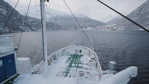 Расслабляющая зимняя поездка по Гейрангер-фьорду, Норвегия | Звуки для сна и учебы