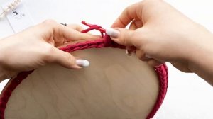 Корзина или поднос? | Вяжем крючком | Круглая корзина из трикотажной пряжи