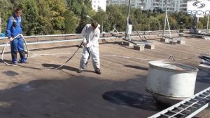 Оборудование для жидкой резины ДУГА®: нанесение жидкой резины "Технониколь №33"
