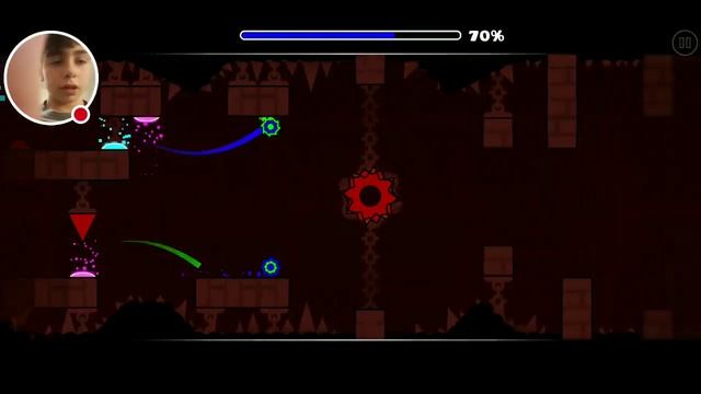 BEATING THE CAVERNS 80%!!! Geometry Dash l Road to 1.5k!!! смотреть онлайн