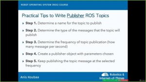 7.3. Guidelines to Write a Publisher and a Subscriber in ROS