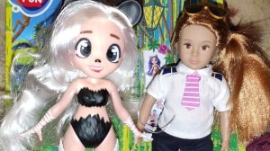 кукла Панда от Ашан, канадская Лори из Китая куплена в ДМ, Икея - спасибо за стулья для кукол