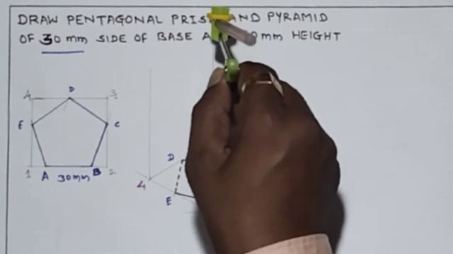 Isometric view of Pentagonal Prism and Pyramid|Engineering Drawing| #ITI #polytechnic #engineering