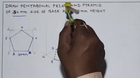 Isometric view of Pentagonal Prism and Pyramid|Engineering Drawing| #ITI #polytechnic #engineering