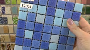 Голубая мозаика для бассейна(на бумаге, на сетке)