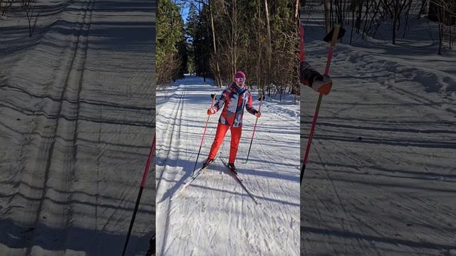 #коньковыйход на жёсткой трассе #лыжи