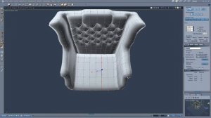 Scroll Wing Chair 3d modeling with Carrara 8.5 Pro