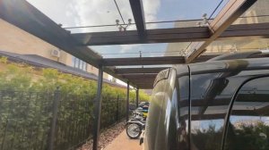 Стеклянный навес для авто