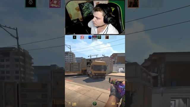 3 фрага во время защиты бомбы на Оверпассе | #pashkapolter #cs2 #cs #3kills #overpass #стрим #кс2