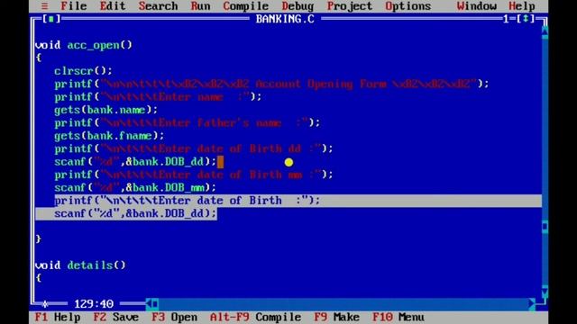 #Part 3 | Banking management system mini project in c programming