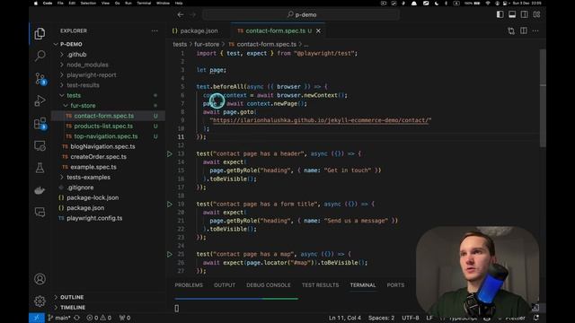 Writing Auto-tests for a Web Store. Playwright Advanced JavaScript Web Automation Course. Lesson 10