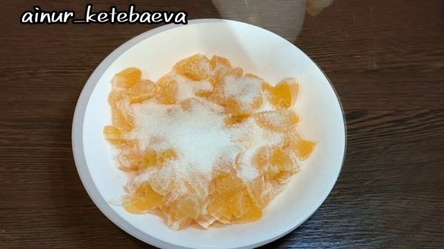 Жаңа жылдық дастарханға дайындаңыз.Мандарин қосылған бәліш.Мандариновый пирог. смотреть онлайн