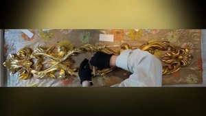 замена потемневшего покрытия на золотую суперпоталь. таймлапс дня работы. Поталь-Центр Пермь