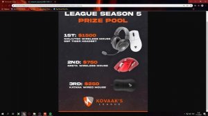 The Kovaak's League 2500$ prize pool