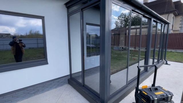 Раздвижное остекление террасы и веранды беседки СПб и Ленобласть.От начала и до конца. Монтаж.