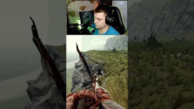 Хэдшот зажигательной стрелой | #theforest #survival #лес #выживание #headshot