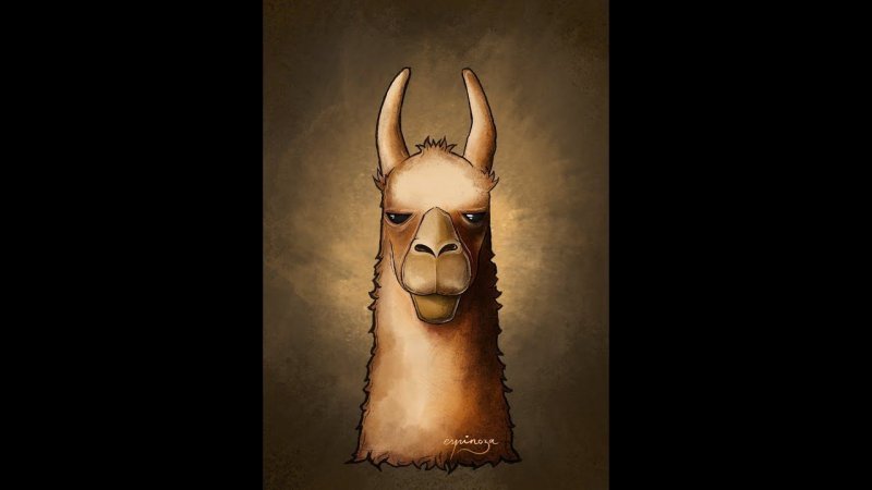 iPad pro - Procreate  - SpeedPainting - Llama