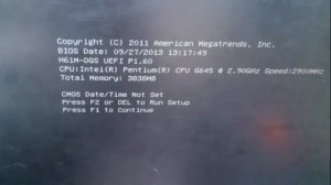 CMOS Date Time Not Set CR2032 교체