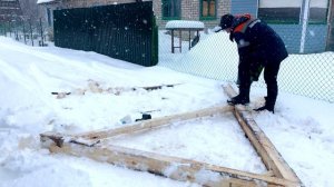 КОНКРЕТНЫЙ снегоуборщик из БРУСА теперь КРЕПКО !! РАБОТАЕТ !snow plow made of timber