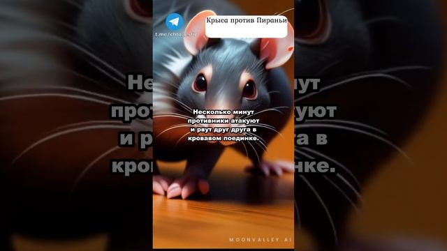 Крыса против Пираньи 1/32 #крыса #пиранья #животныймир #животные #битватитанов