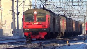 Электропоезда ЭД4М-0431 и ЭД4М-0349, станция Железнодорожная