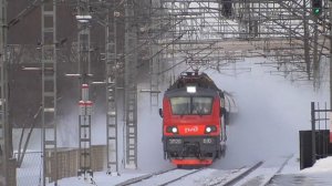 "Ежик в тумане" ЭП20-010. С поездом №747А,"Невский Экспресс" сообщением: Санкт - Петербург - Москва