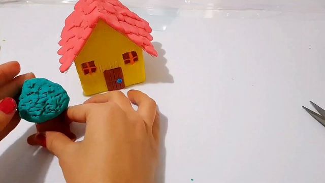 DIY How to make polymer clay miniature house, kitchen set, water wells, Tree | ToysClay