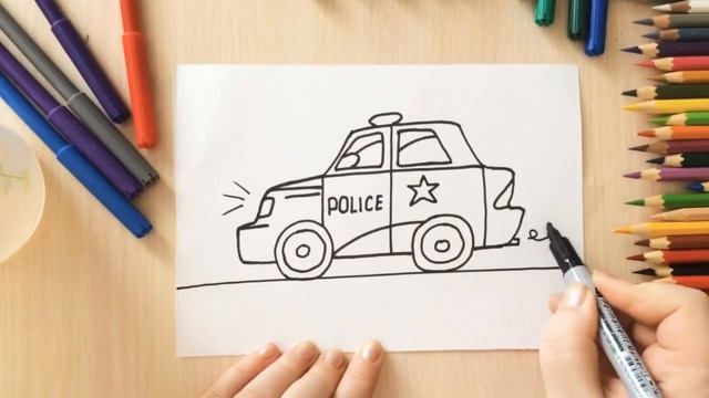 Как нарисовать машинку  рисование для детей. Дети рисуют машину поэтапно. Drawing. toy art