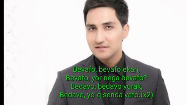 Jasur Mavlonov - bevafo( Qo'shiq matni bilan) (Lyrics)