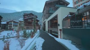 Снегопадная прогулка Церматт, Швейцария 🇨🇭❄️ Расслабляющая зима 4K HDR