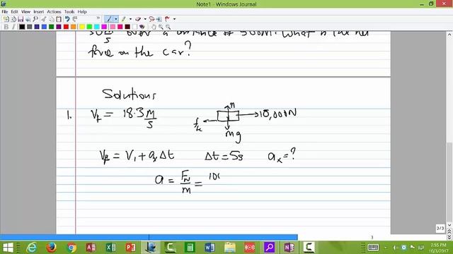 Using Newton's second law смотреть онлайн
