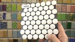 Матовая белая круглая керамическая мозаика