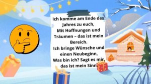 Weihnachts-  und Neujahrsrätsel mit festlichen Wünschen