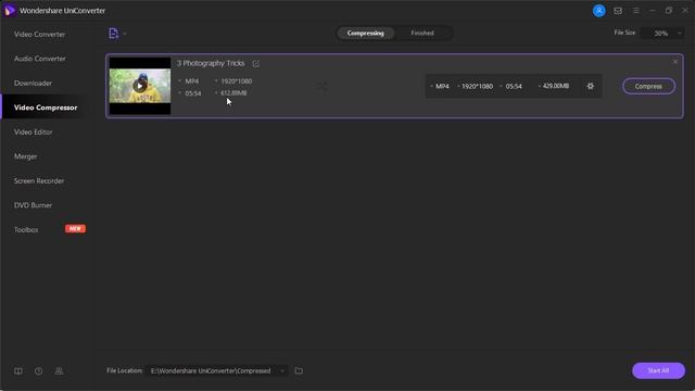 Wondershare UniConverter - Best Video Converter/Compressor/Screen Recorder Software for Windows