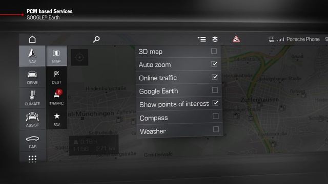 How to Video Panamera (G2)  "PCM based Services - Google Earth"