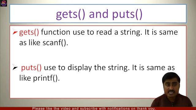 Strings in C |C Strings |Strings in C programming |String Basic |gets and puts function in string