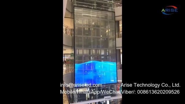 Handrail elevator sightseeing elevator led transparent display screen LED film ice screen effect di смотреть онлайн
