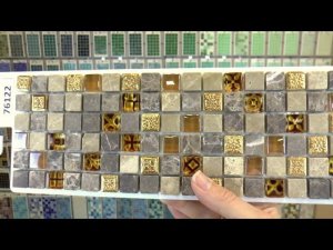 Мозаика из мрамора и стекла артикул 76122