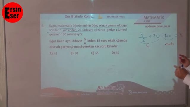 MATEMATİK 8.SINIF - ÜNİTE DOĞRUSAL DENKLEMLER 2 смотреть онлайн