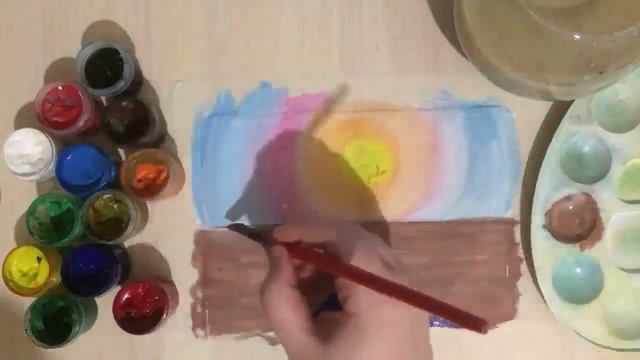 Как нарисовать весенний пейзаж. Урок рисования. Рисуем вместе