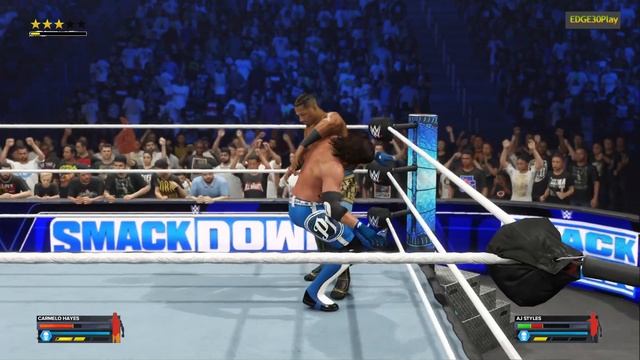 WWE2K24 CARMELO HAYES VS AJ STYLES смотреть онлайн