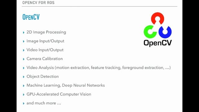 13.1. OpenCV Overview