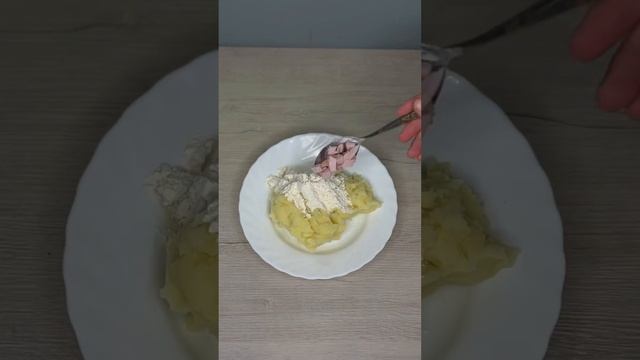 Быстрый рецепт зразов с ветчиной и сыром #рецепт #еда #food #завтрак