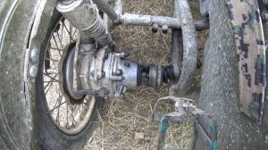 Задний редуктор с приводом и блокировкой на коляску Урала