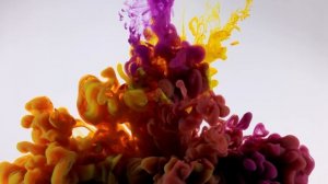 Смешивание красок в воде    Mixing paints in water 4k video part 43