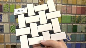 Черно-белая керамическая мозаика плетенка