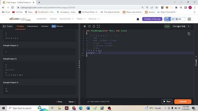 CodeStudio :-Find Unique no in Array  c++ hindi | technical society